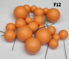 Orange Matte Finish Faux Balls (F12)