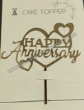 HA8 Acrylic Happy Anniversary Topper