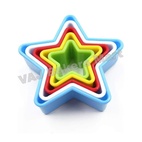 Colourful Star Shape Cookie/Biscuit/Fondant/Cake Cutter - 5pcs
