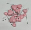 Pink Heart Faux Balls 12Pcs