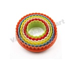 Colourful Round Shape Cookie/Biscuit/Fondant/Cake Cutter - 5pcs