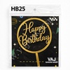 HB25 Acrylic Happy Birthday Topper