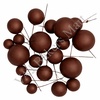Chocolate Brown Matte Finish Faux Balls (F16)