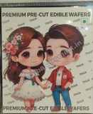 EWC3 Premium Couple Precut Edible Wafers