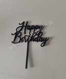 HBB1 Black Happy Birthday Topper