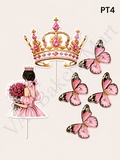 PT4 Princess with Butterfly & Crown Topper