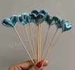 Metallic Blue Heart Topper