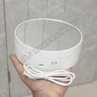 Electric 360 Rotating Stand 6" White (Mirror Top)