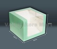 10" x 10" x 8" Tall Cake Window Box Mint