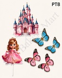 PT8 Princess with Castle & Butterfly Topper