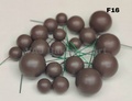 Chocolate Brown Matte Finish Faux Balls (F16)