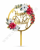 DHB5 Designer Acrylic Happy Birthday Topper