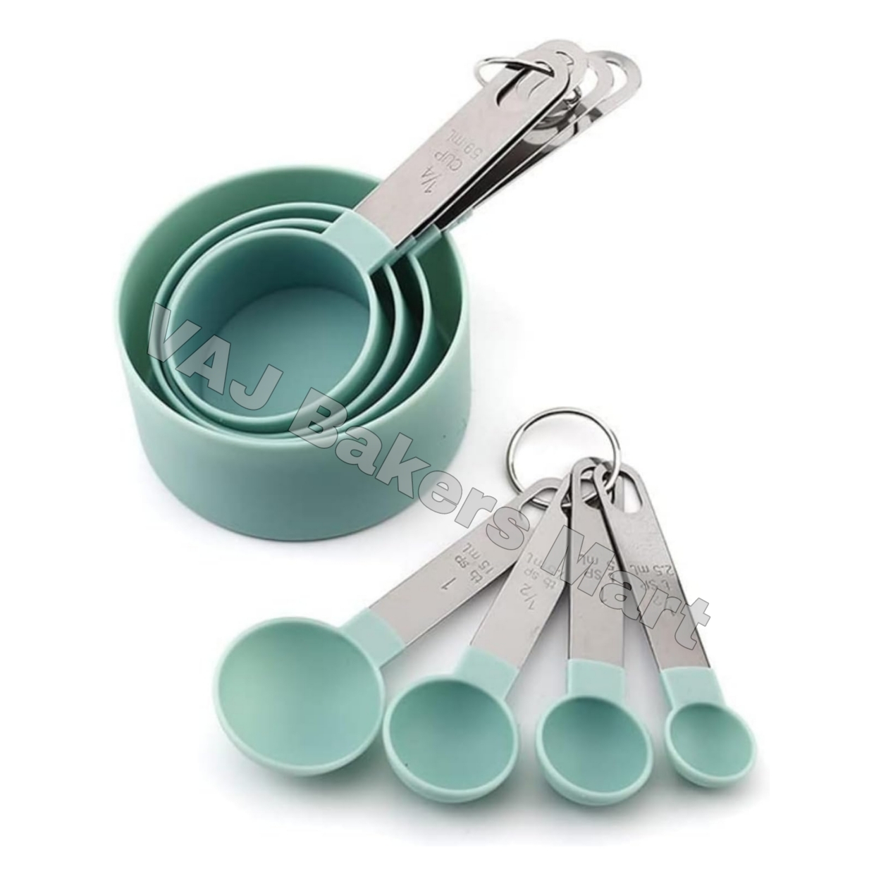 Colourful Measuring Cups and Spoons Stainless Steel