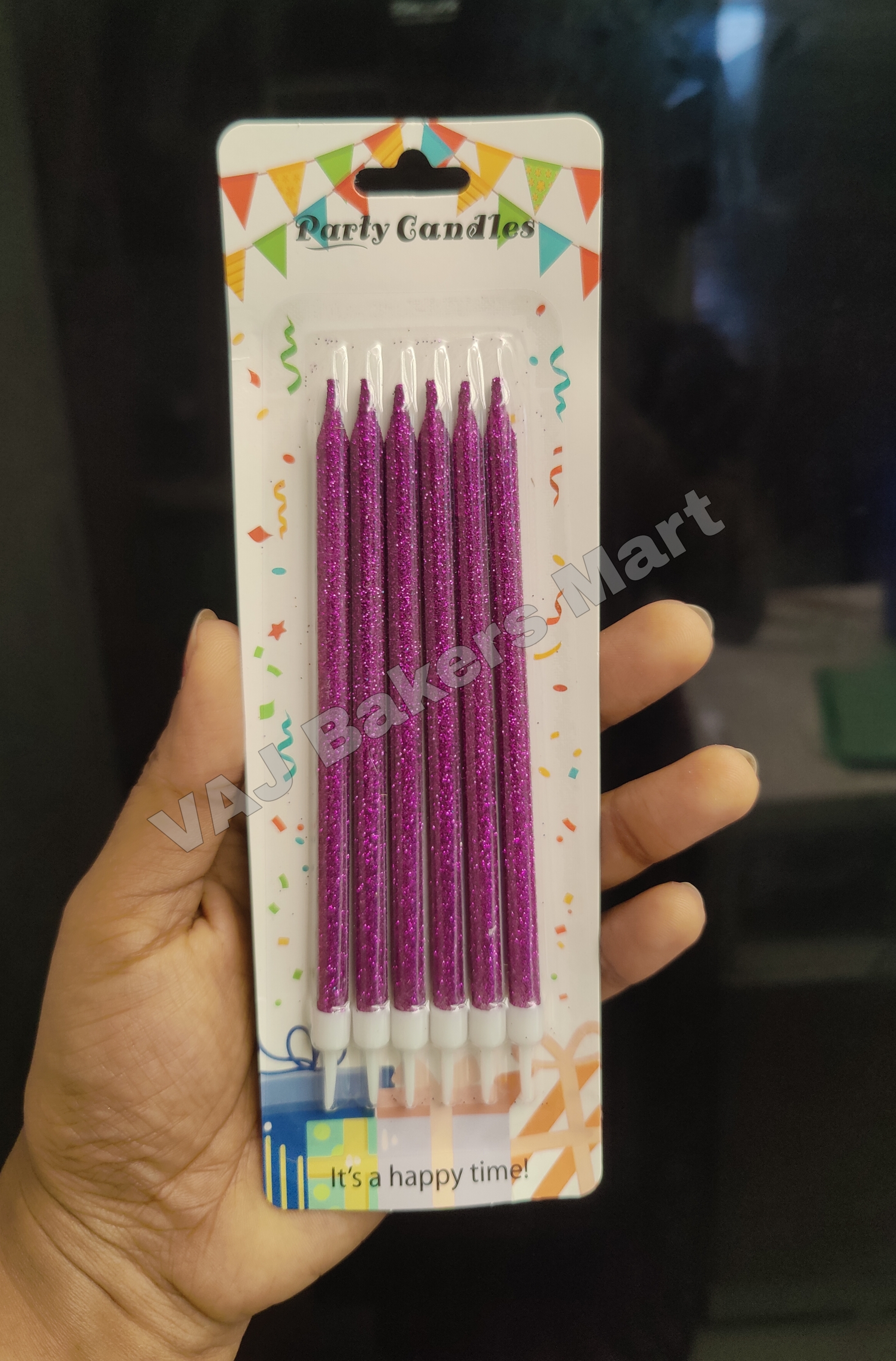 Purple Glitter Candles