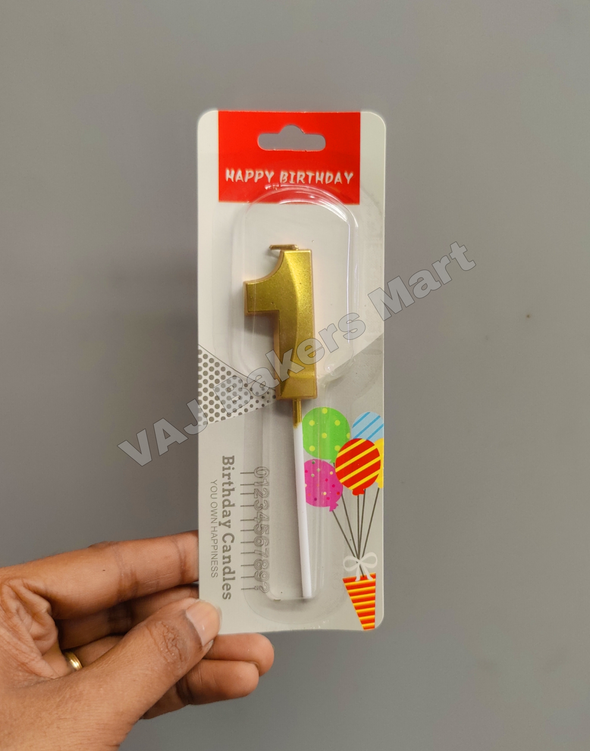 Imported Numerical Candle No.1 with Stick