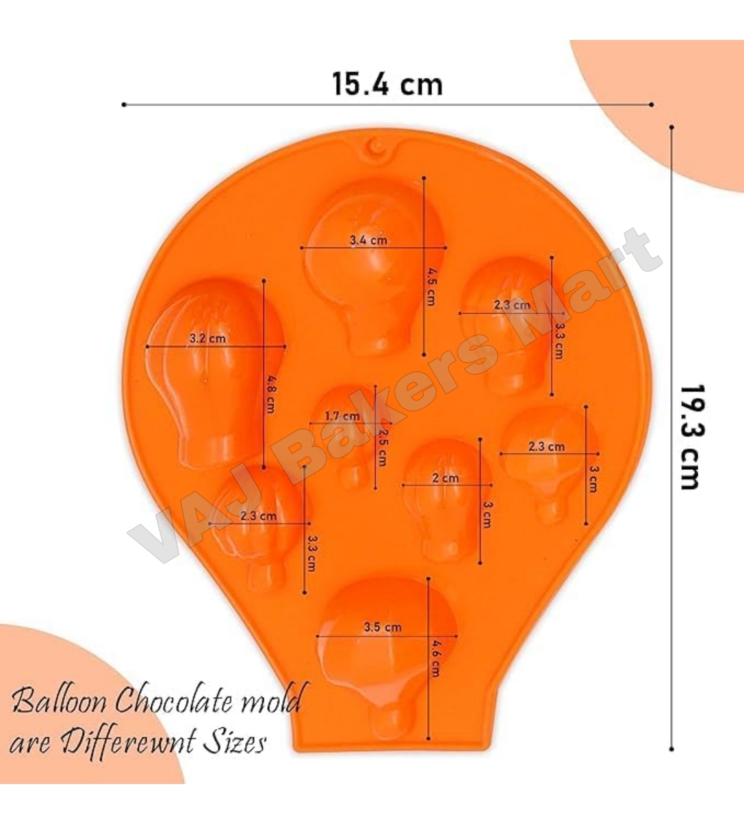 8 cavity Hot Air Balloon Silicon Chocolate Mould