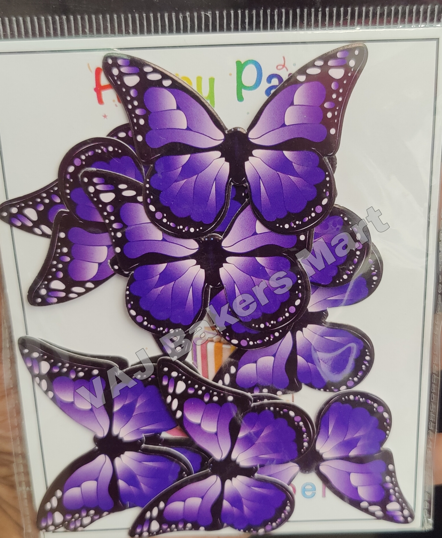 BTB53 Black Border Butterfly Toppers