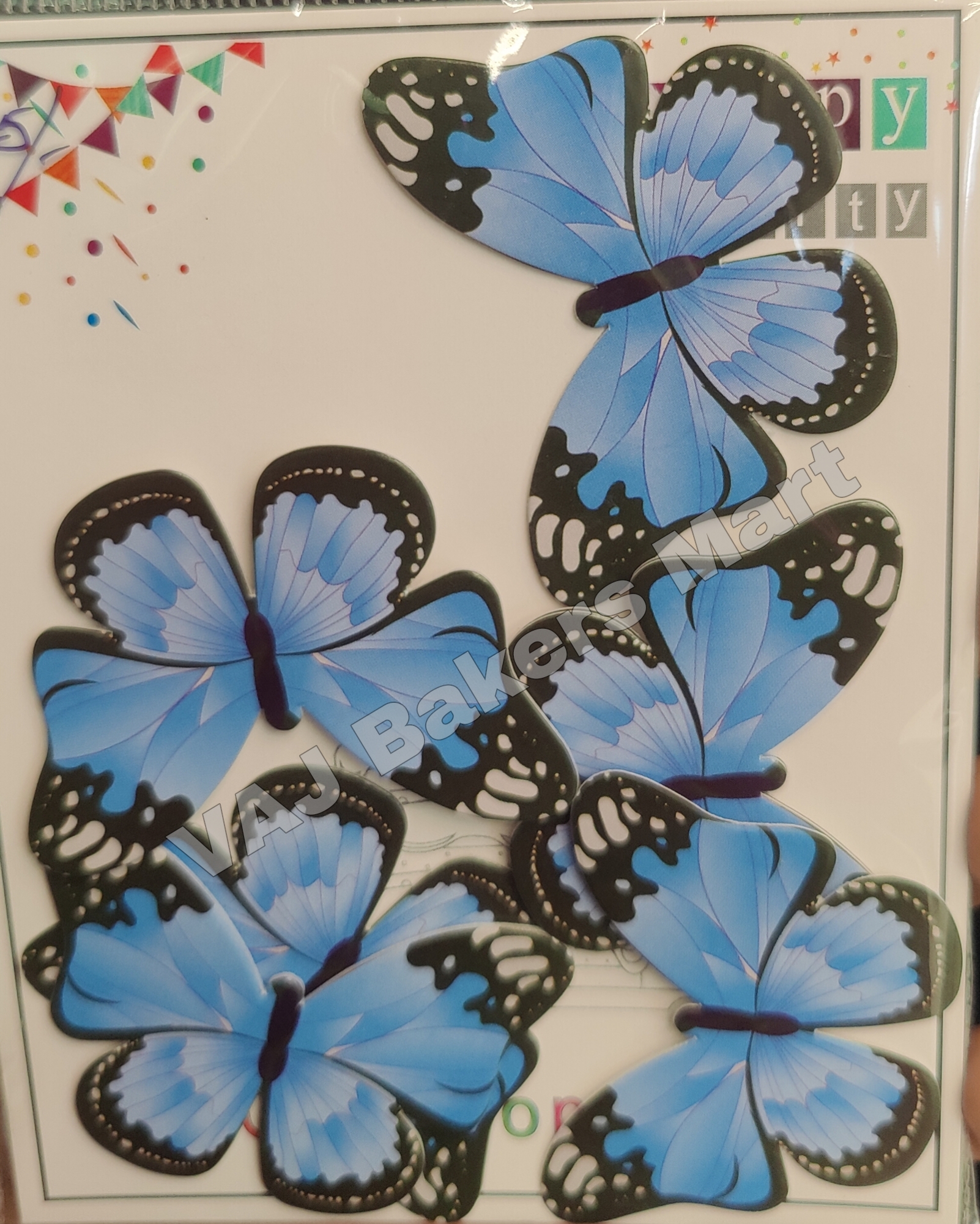 BTB57 Black Border Butterfly Toppers