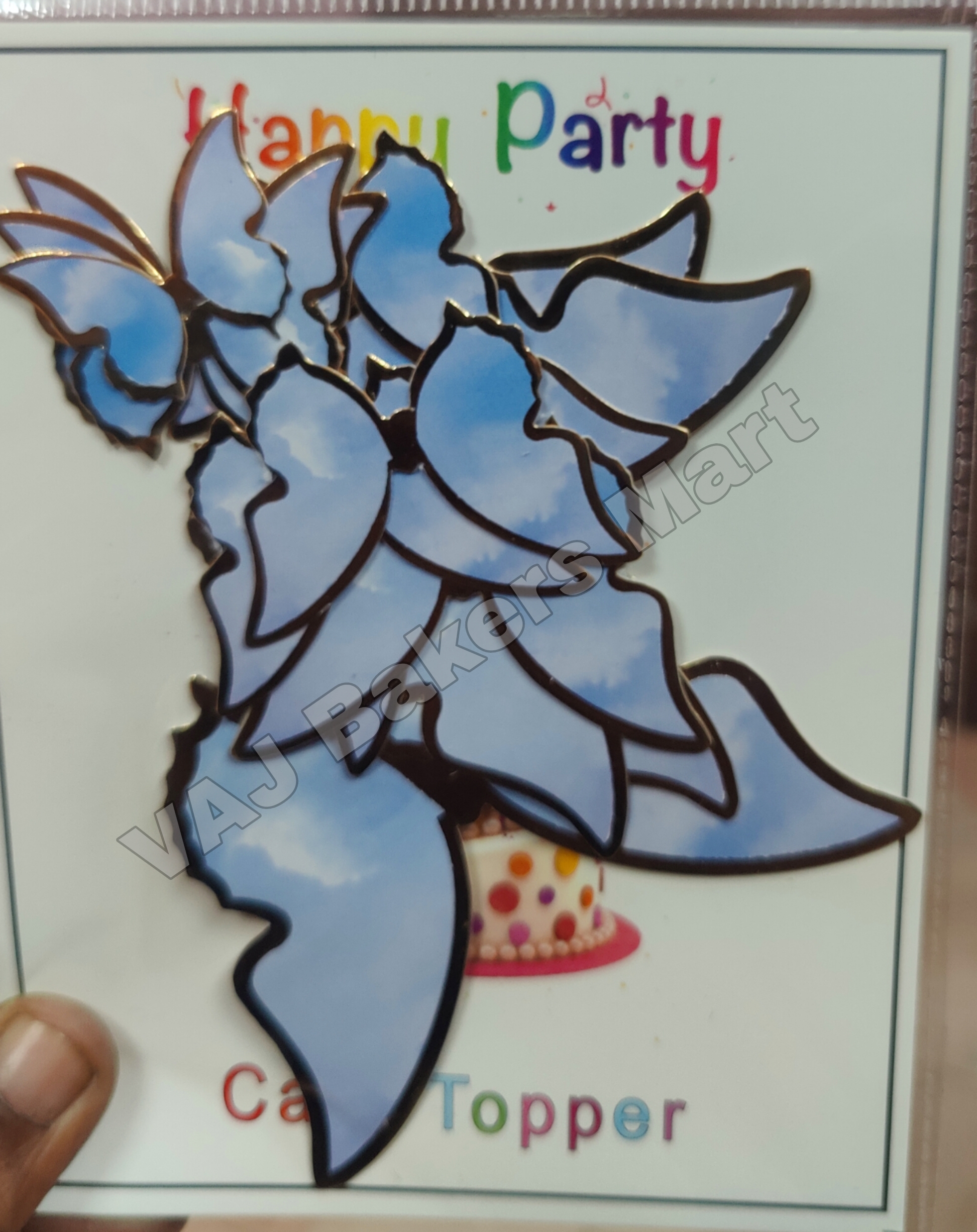 BTGL39 Gold Border Butterfly Toppers