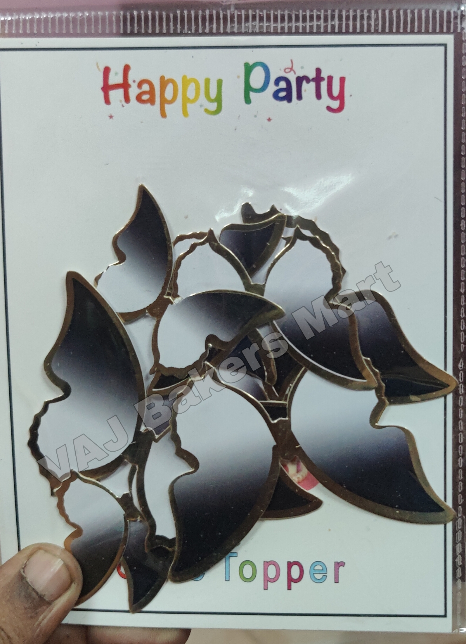 BTGL41 Gold Border Butterfly Toppers