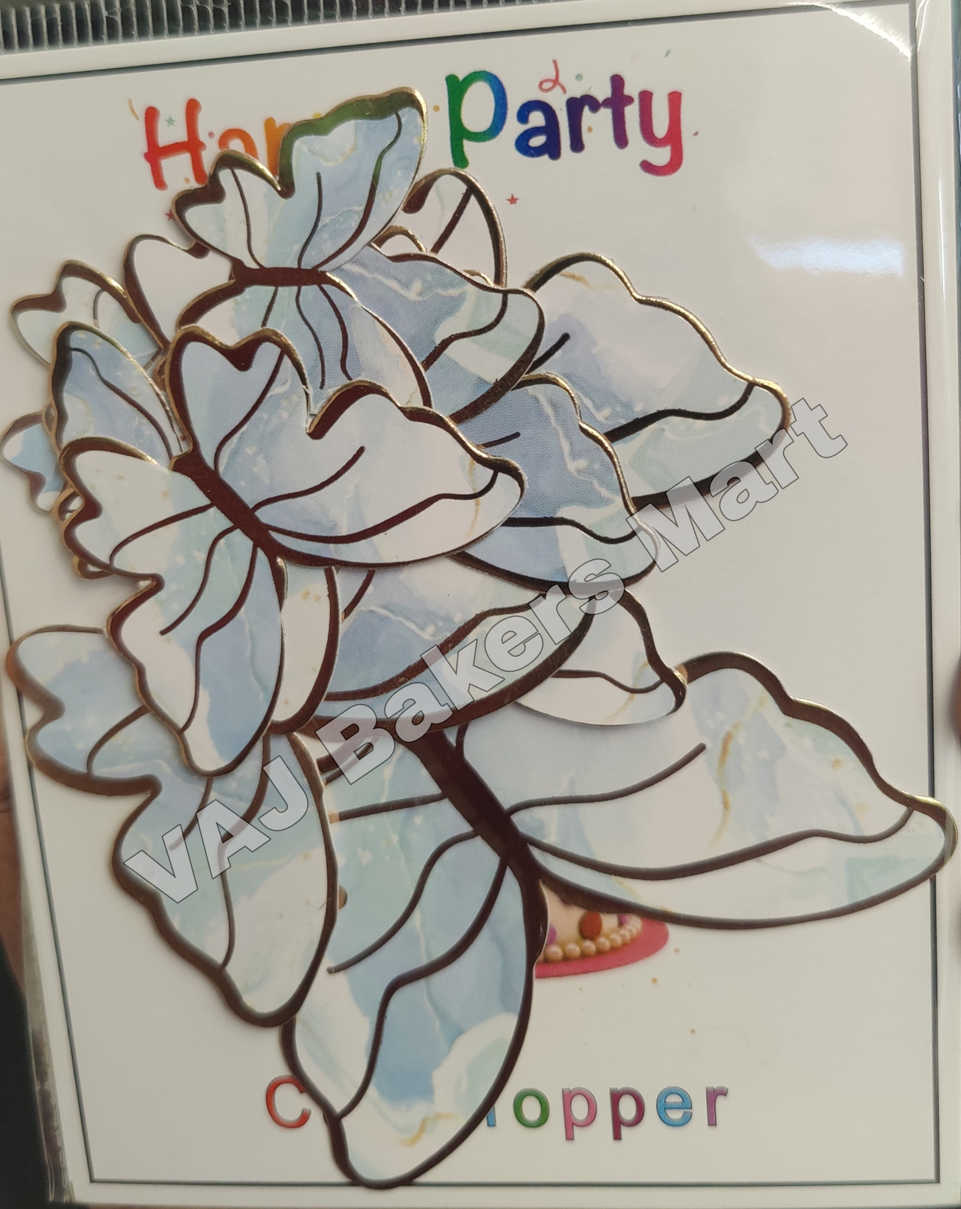 BTGL47 Gold Border Butterfly Toppers