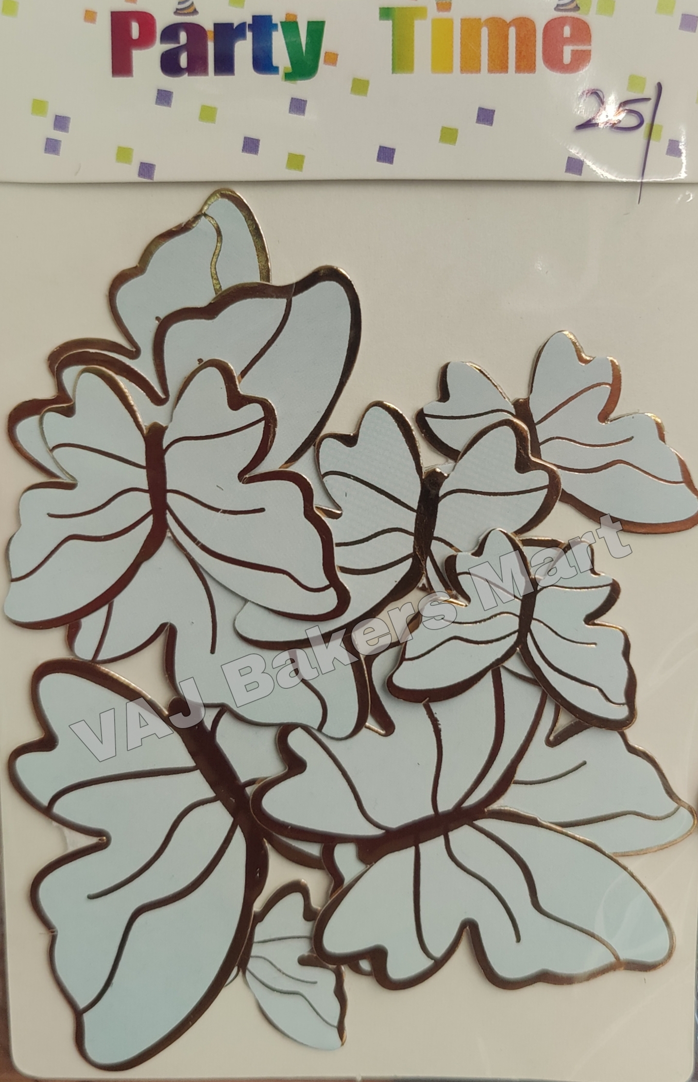 BTGL48 Gold Border Butterfly Toppers