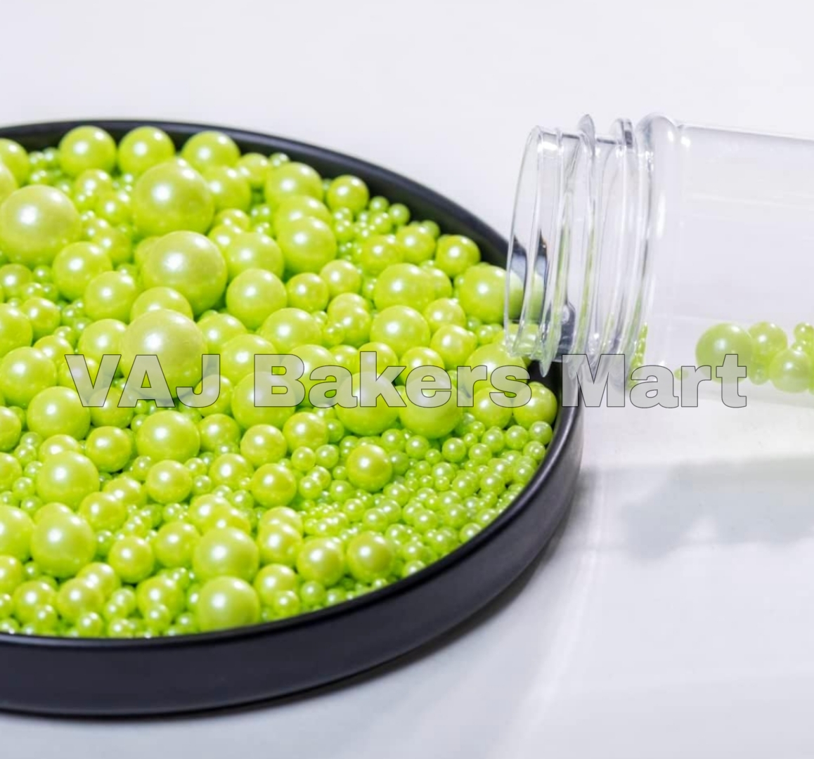 Lite Green Sugar Balls (Mixed Size)