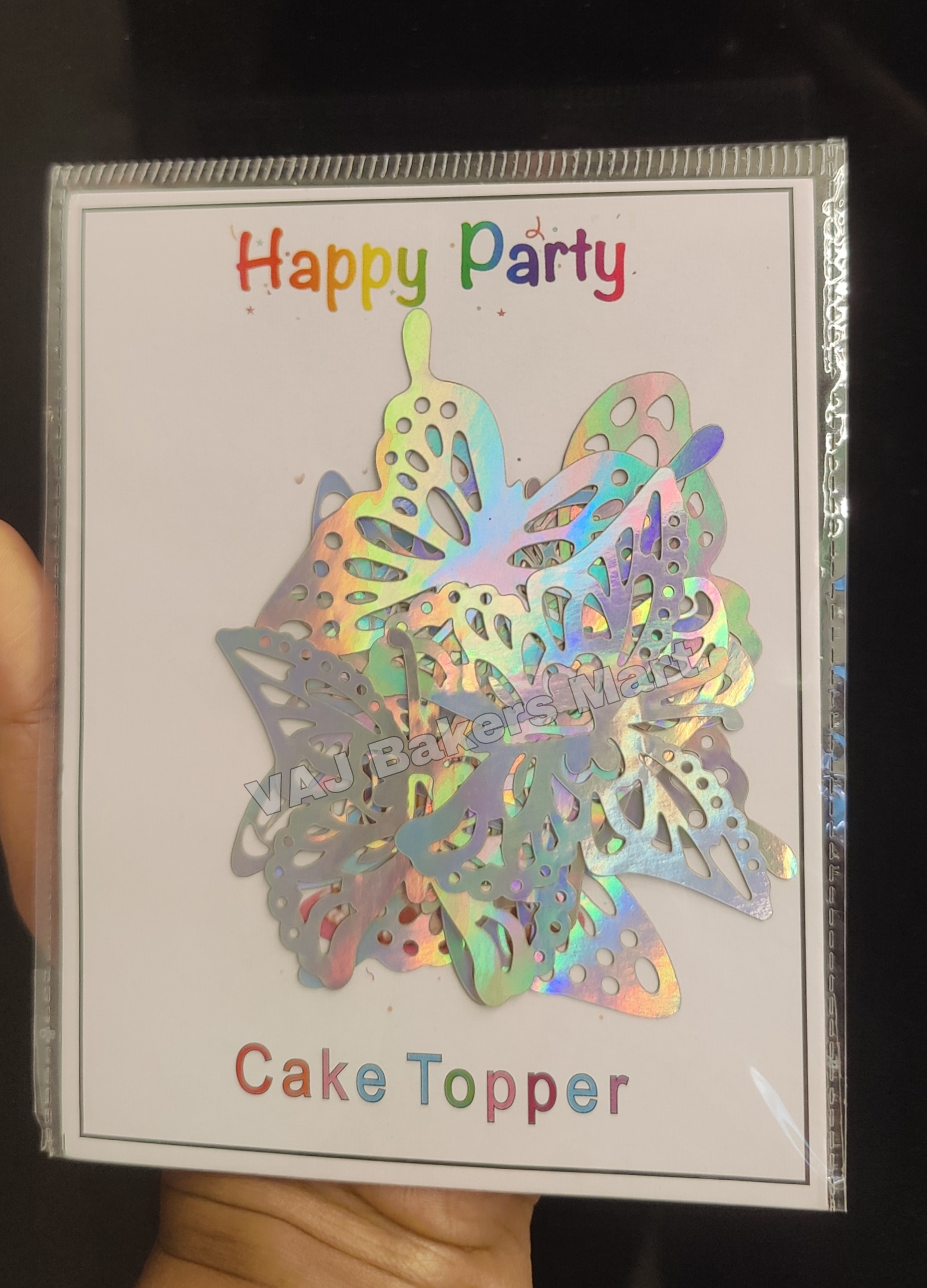 TBT64 Trendy Silver Butterfly Toppers