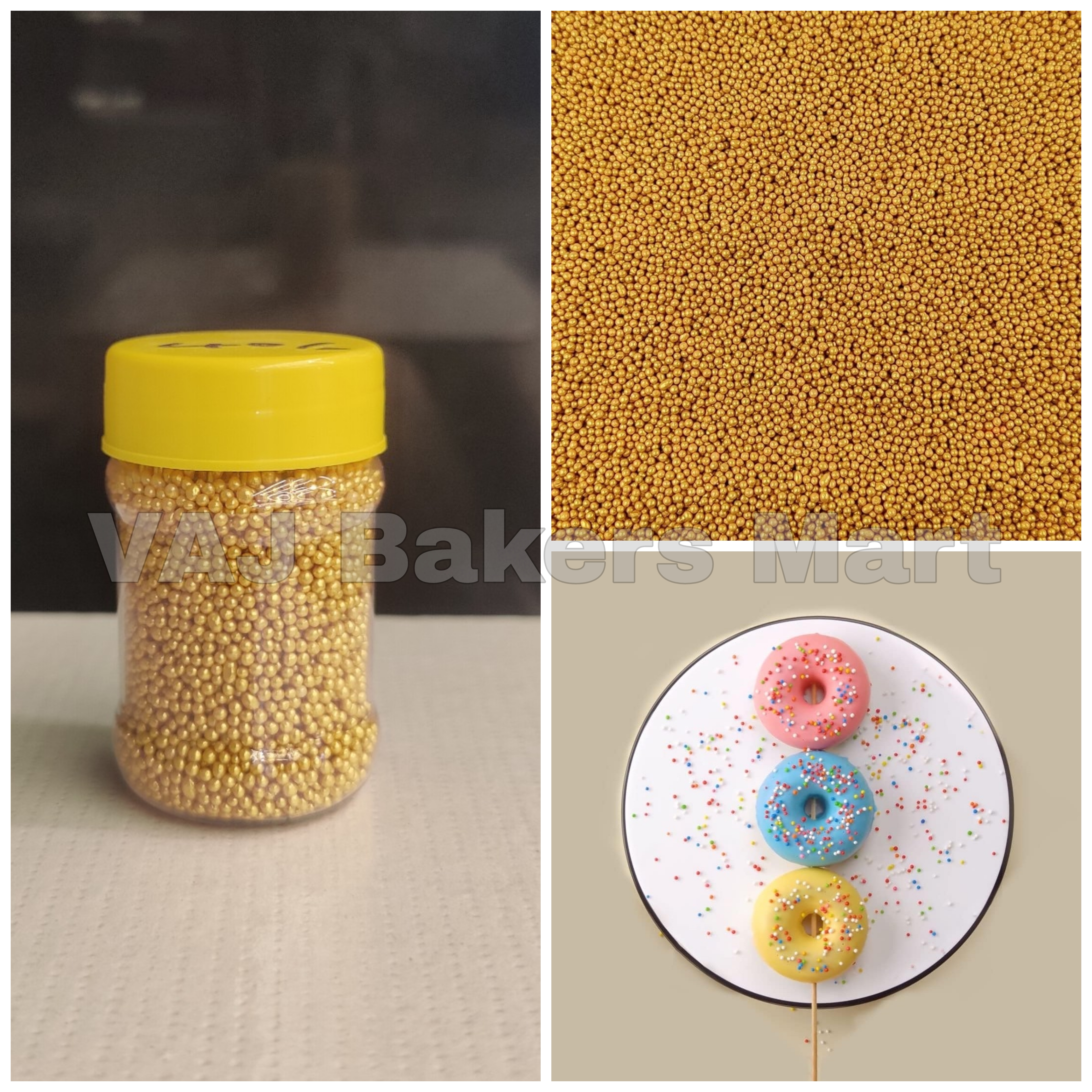 Imported Gold Sugar Balls (1.5mm) 50gms