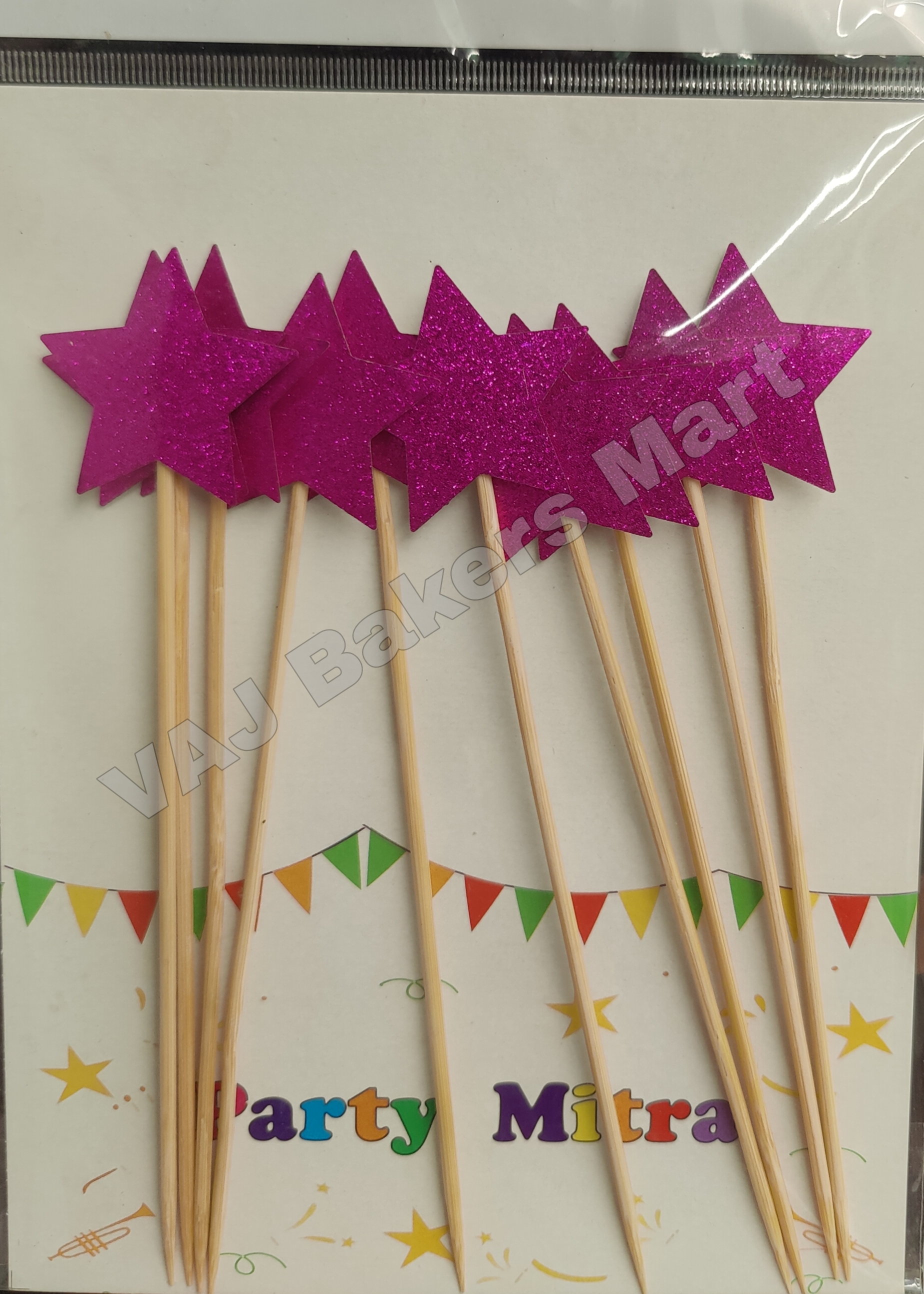 Glitter Pink Star Topper Big