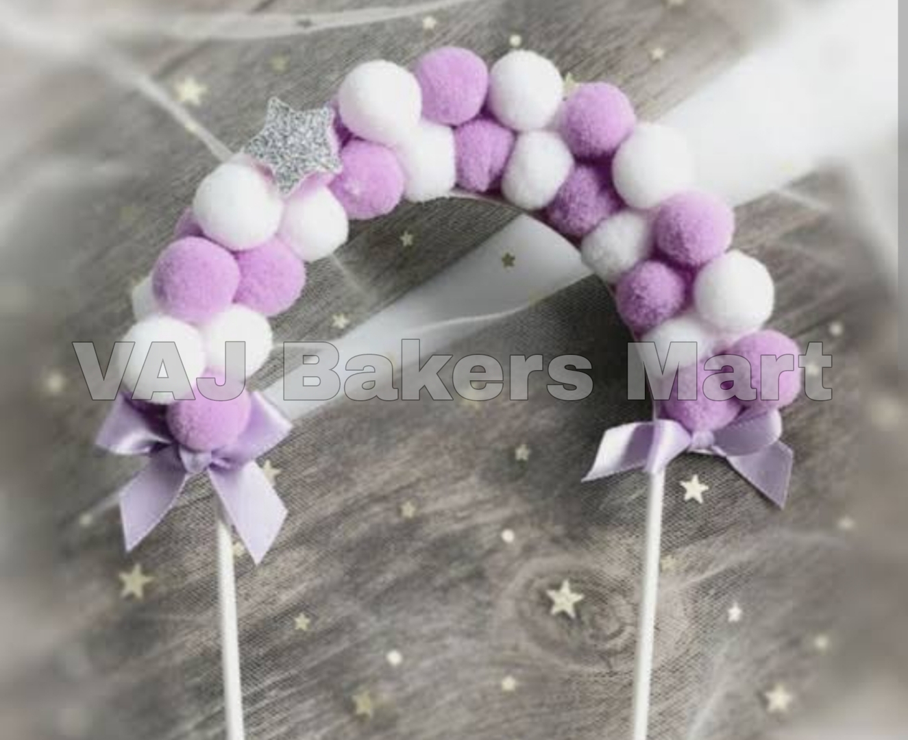 Violet Pom Pom Topper