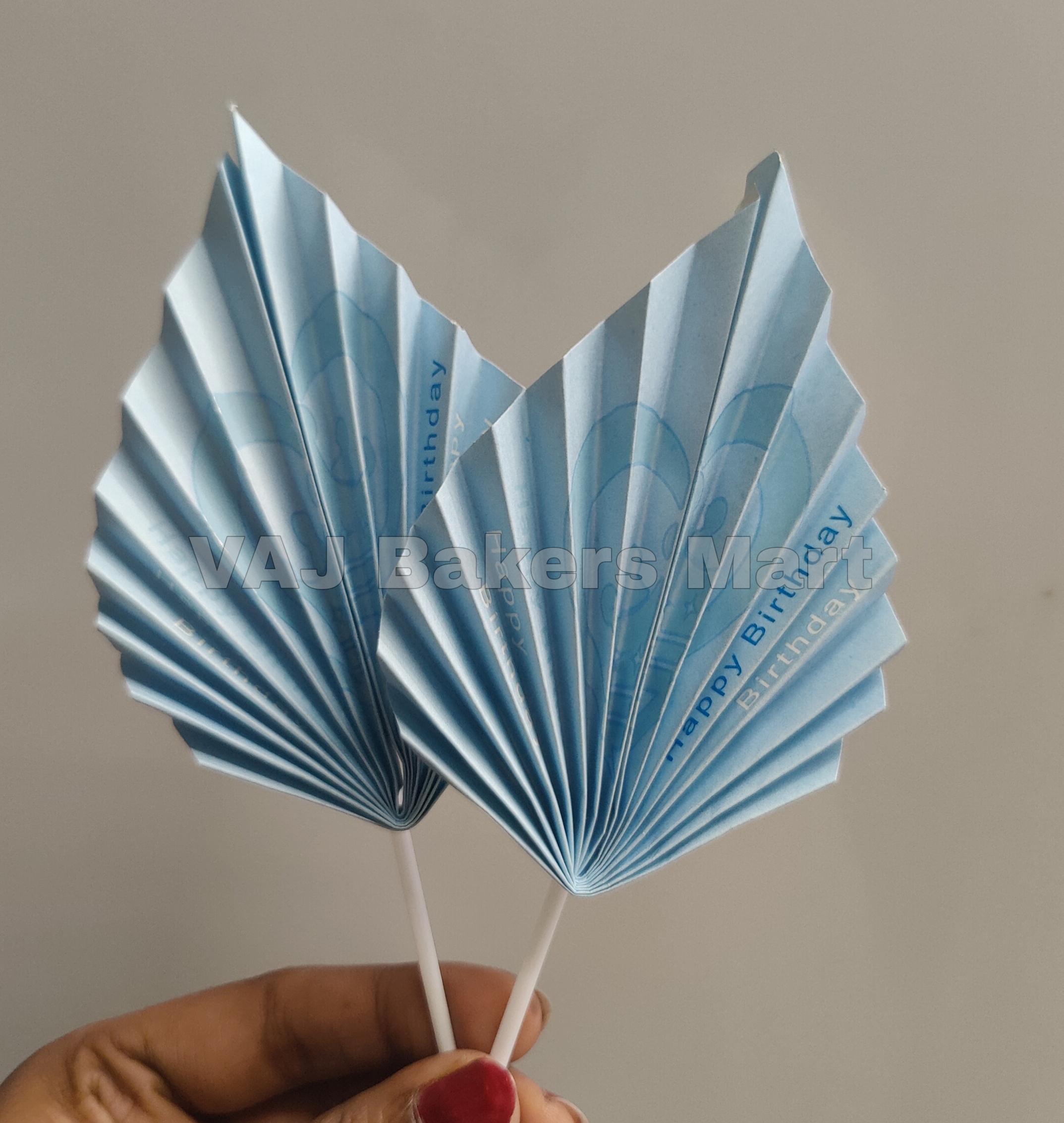Sky Blue Palm Leaf Topper