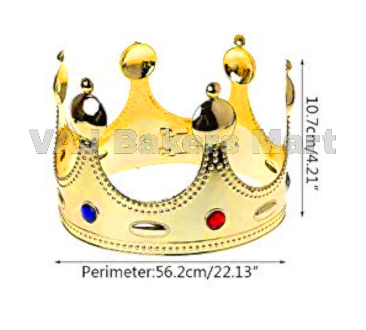 King Crown / Roman Crown Topper Gold 4"