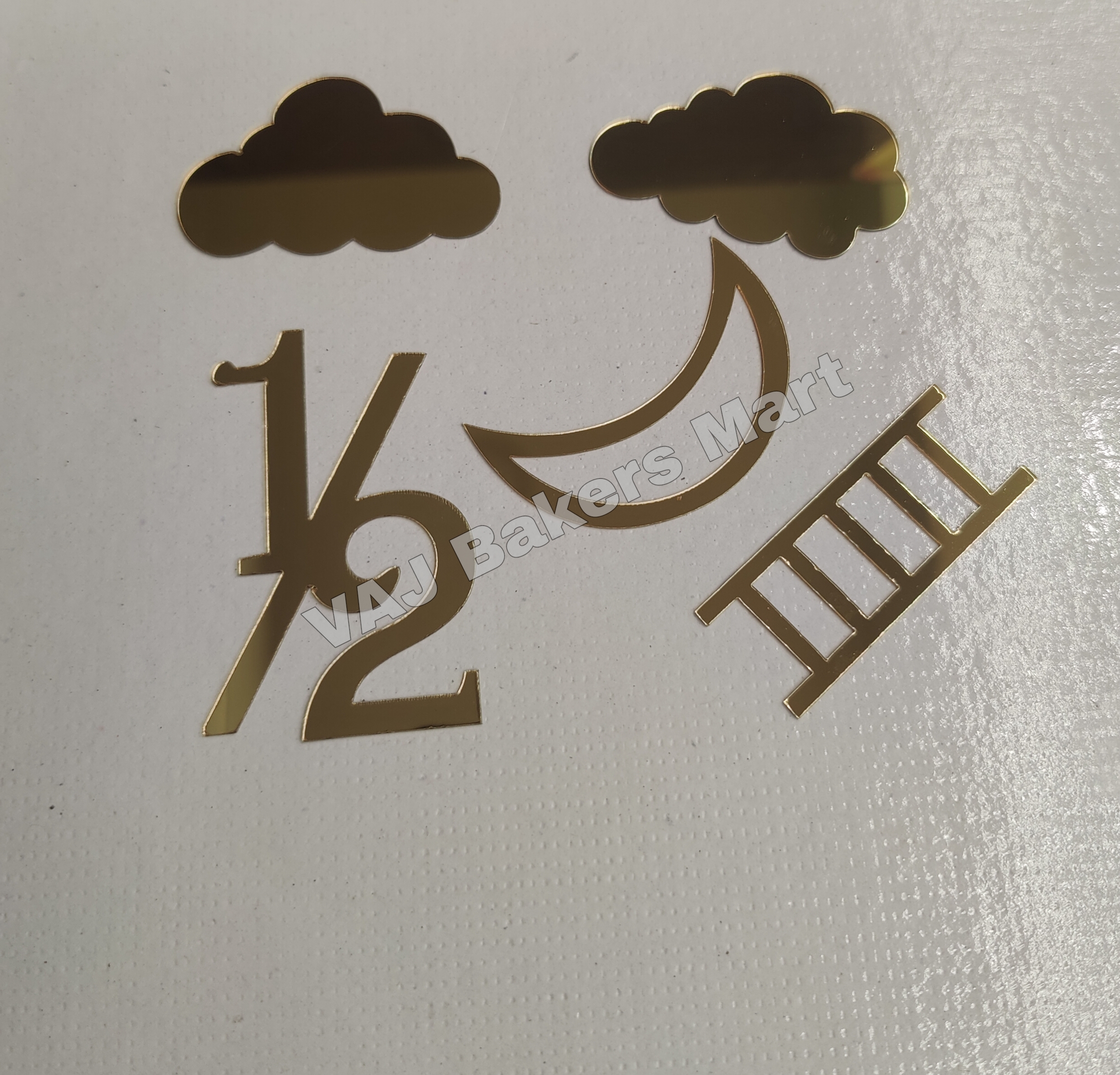 Acrylic Half Birthday Cutout Set