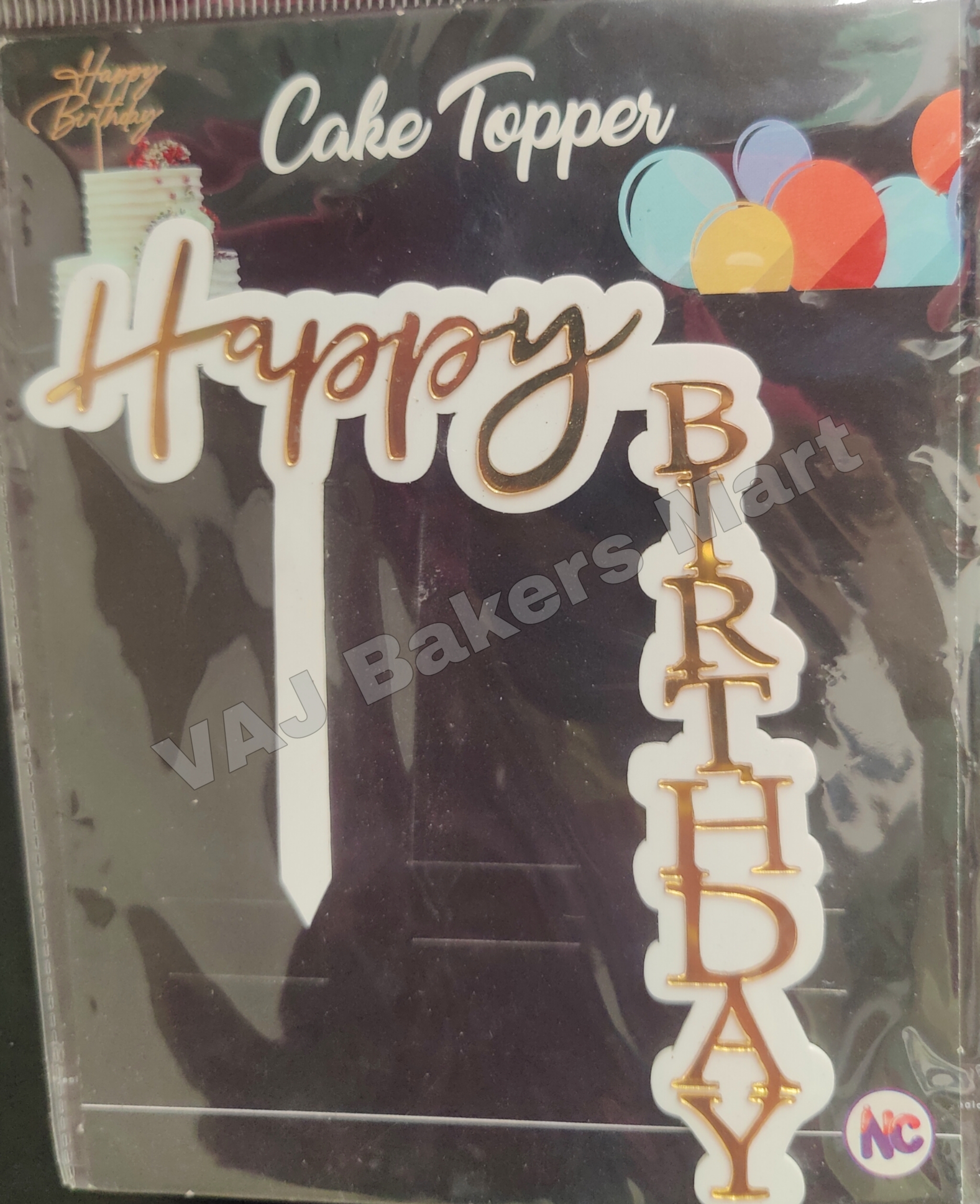 HB28 Acrylic Happy Birthday Topper