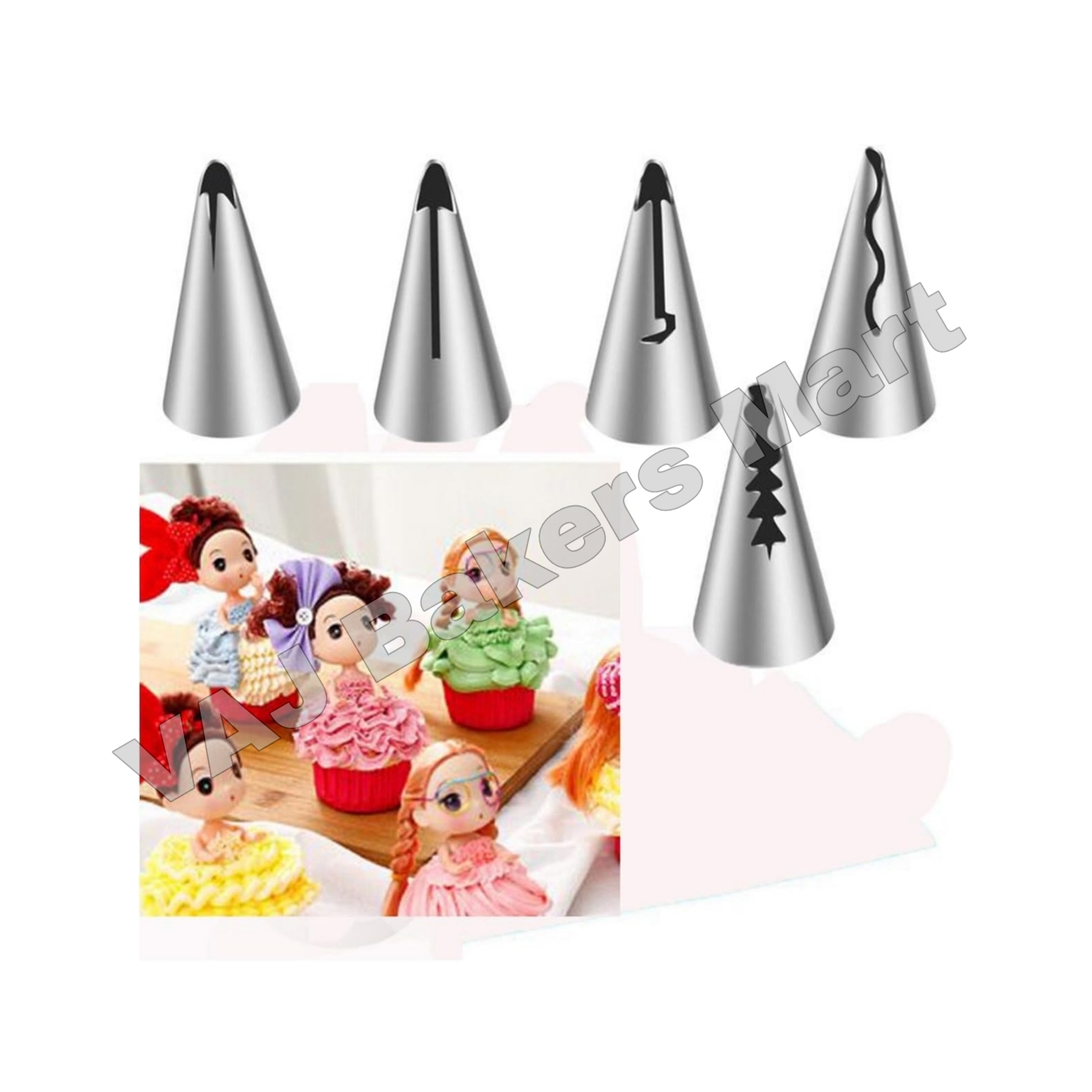 5Pcs Frill Nozzles Set