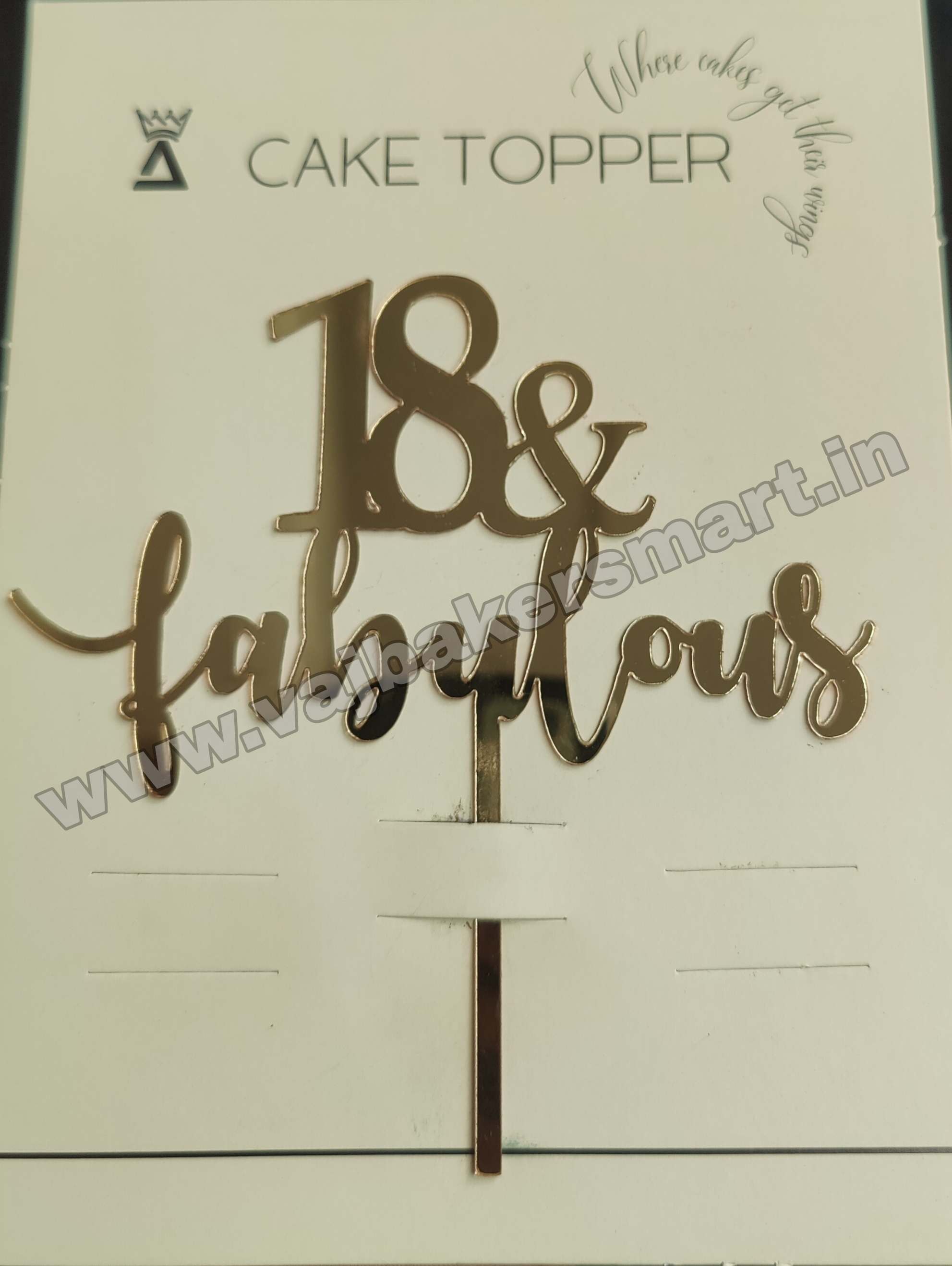 HB55 Acrylic HBD 18 & Fabulous Topper