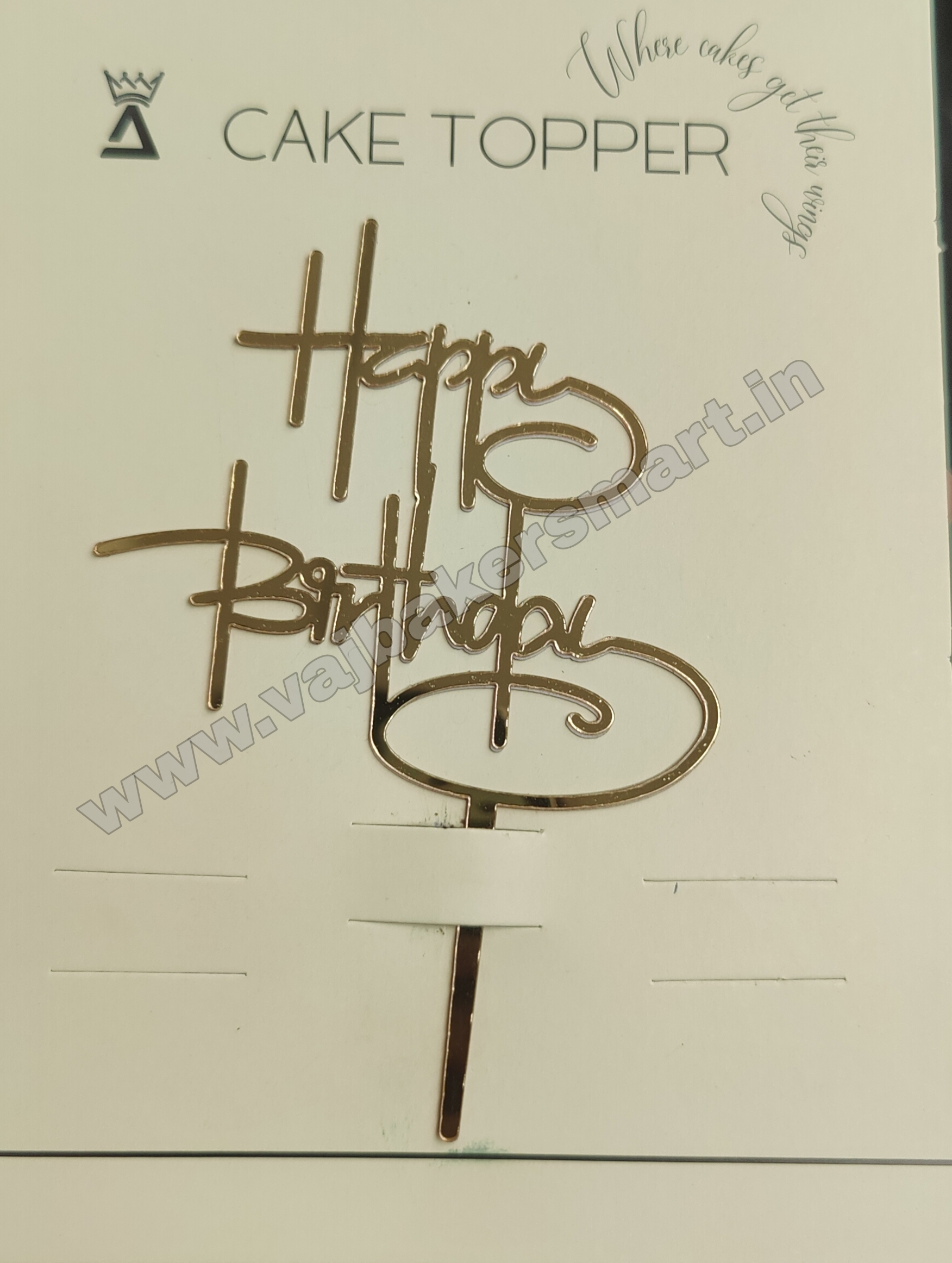 HB42 Acrylic Happy Birthday Topper