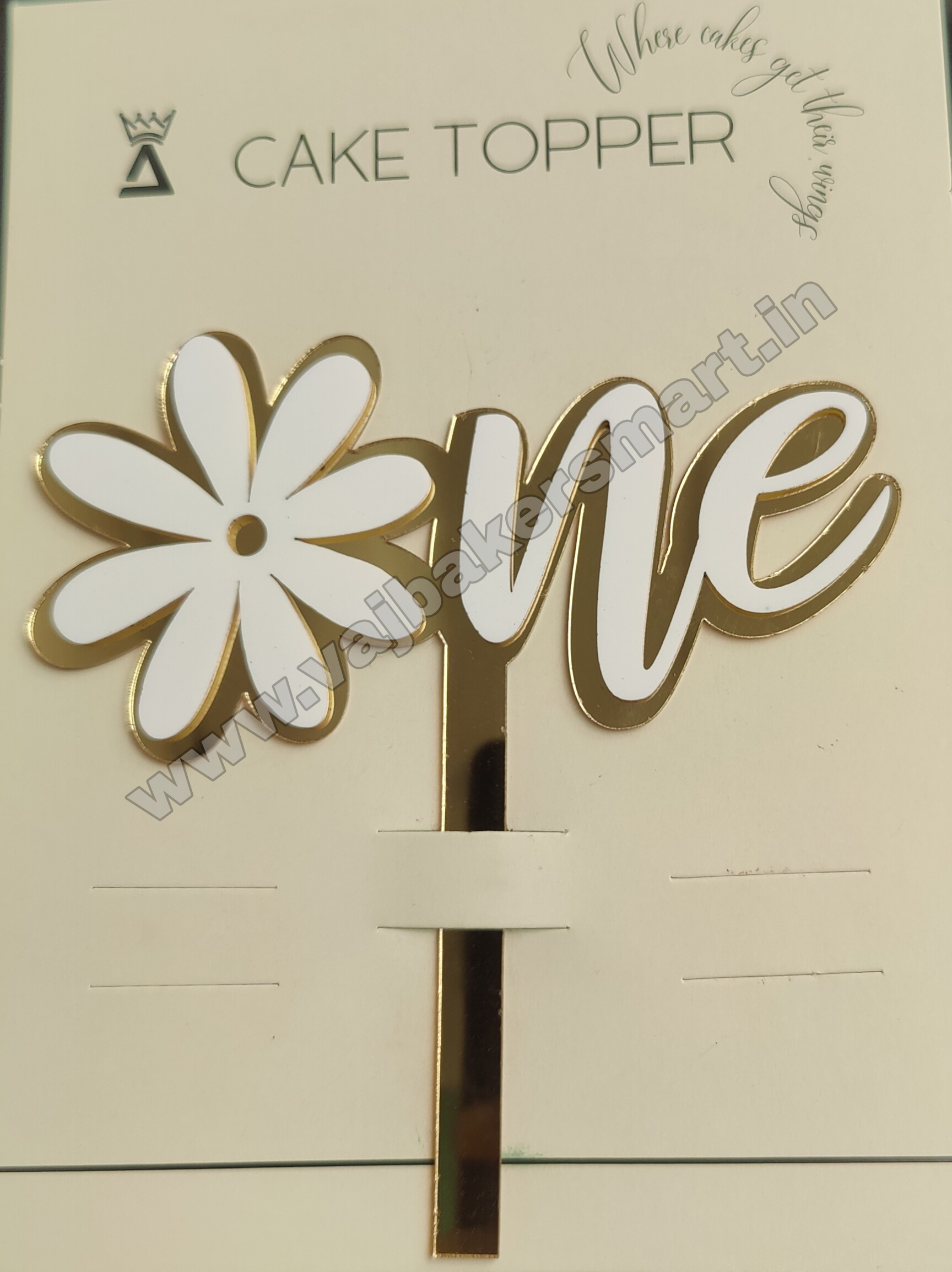 Trendy Double Layer One Topper White & Gold