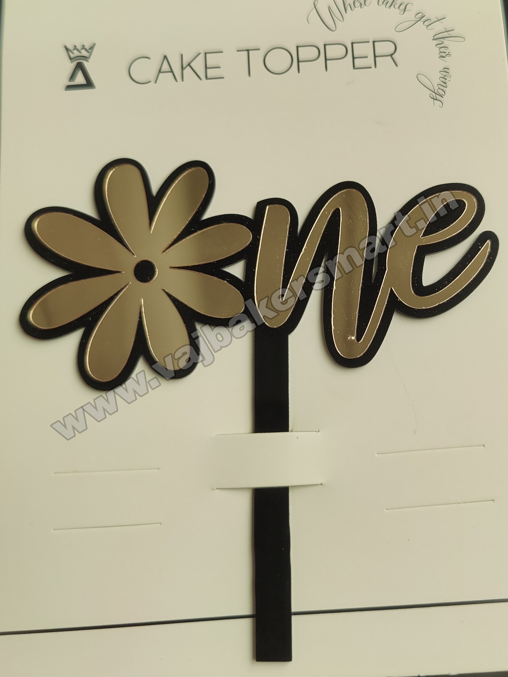 Trendy Double Layer One Topper Black & Gold