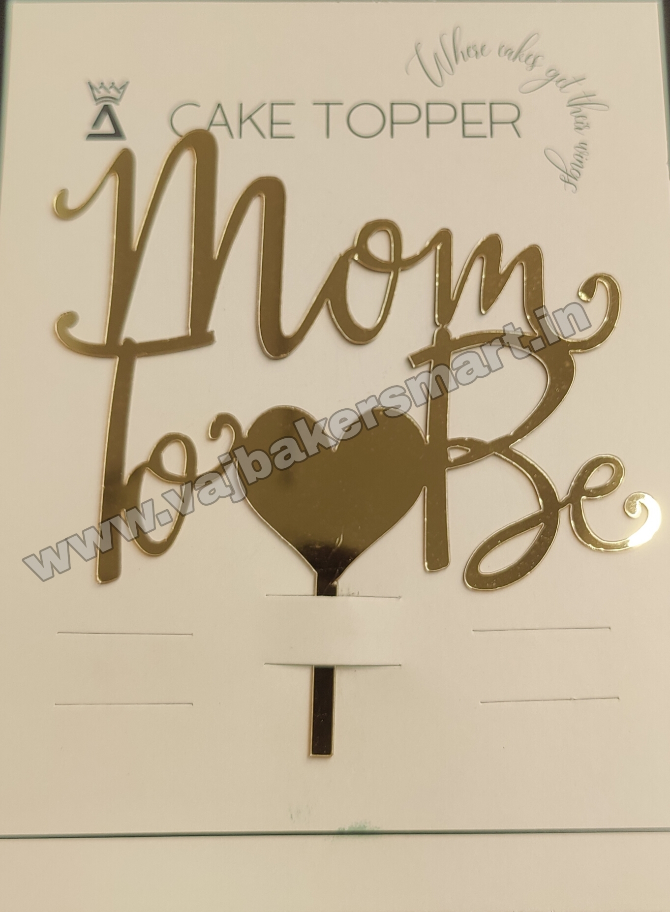 M2B4 Acrylic Mom to Be Topper