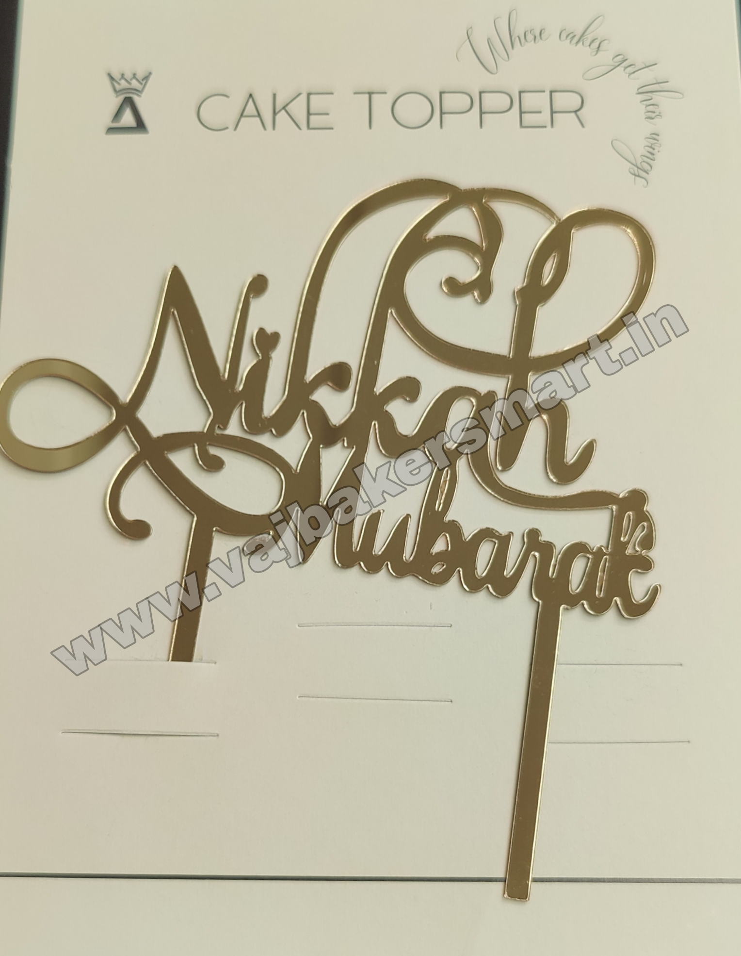 W15 Acrylic Wedding Topper