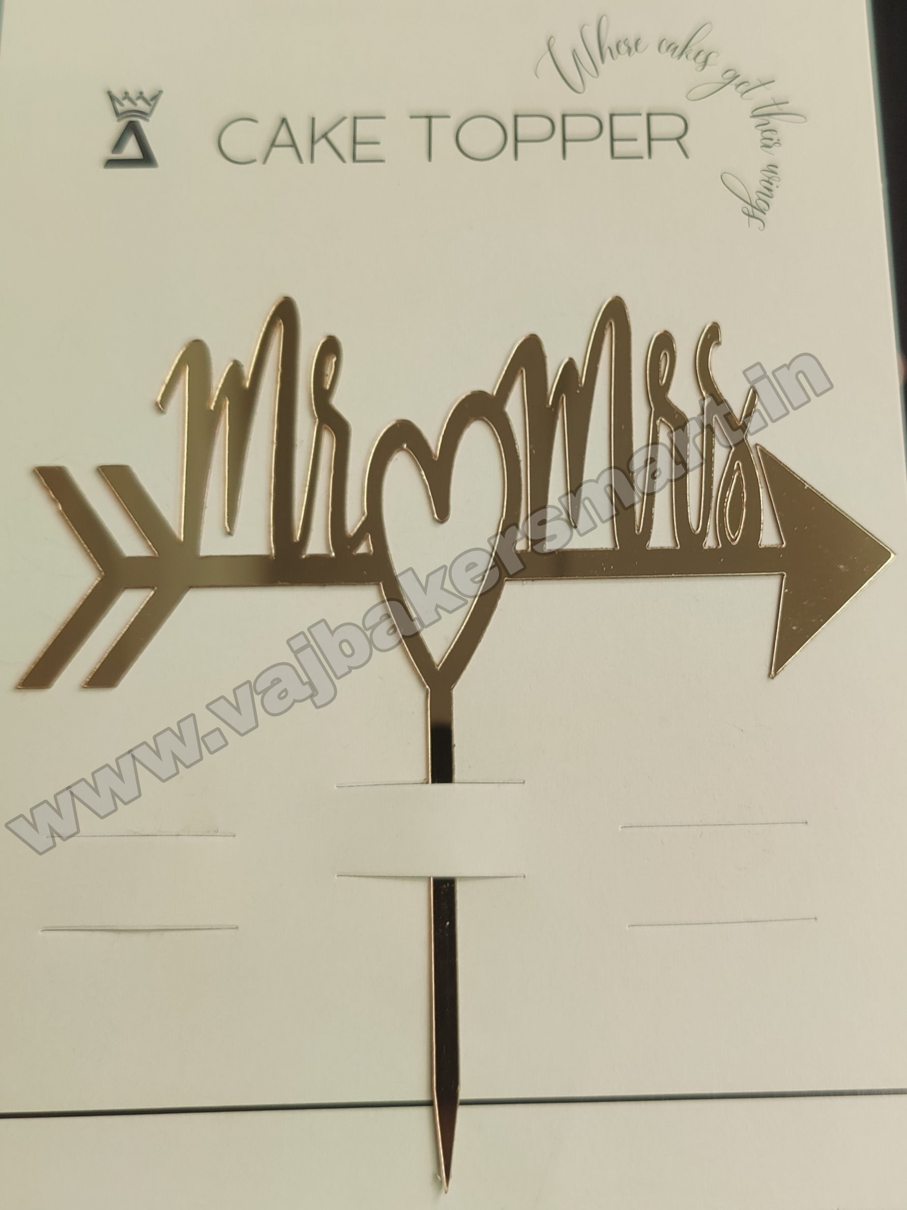 W17 Acrylic Wedding Topper