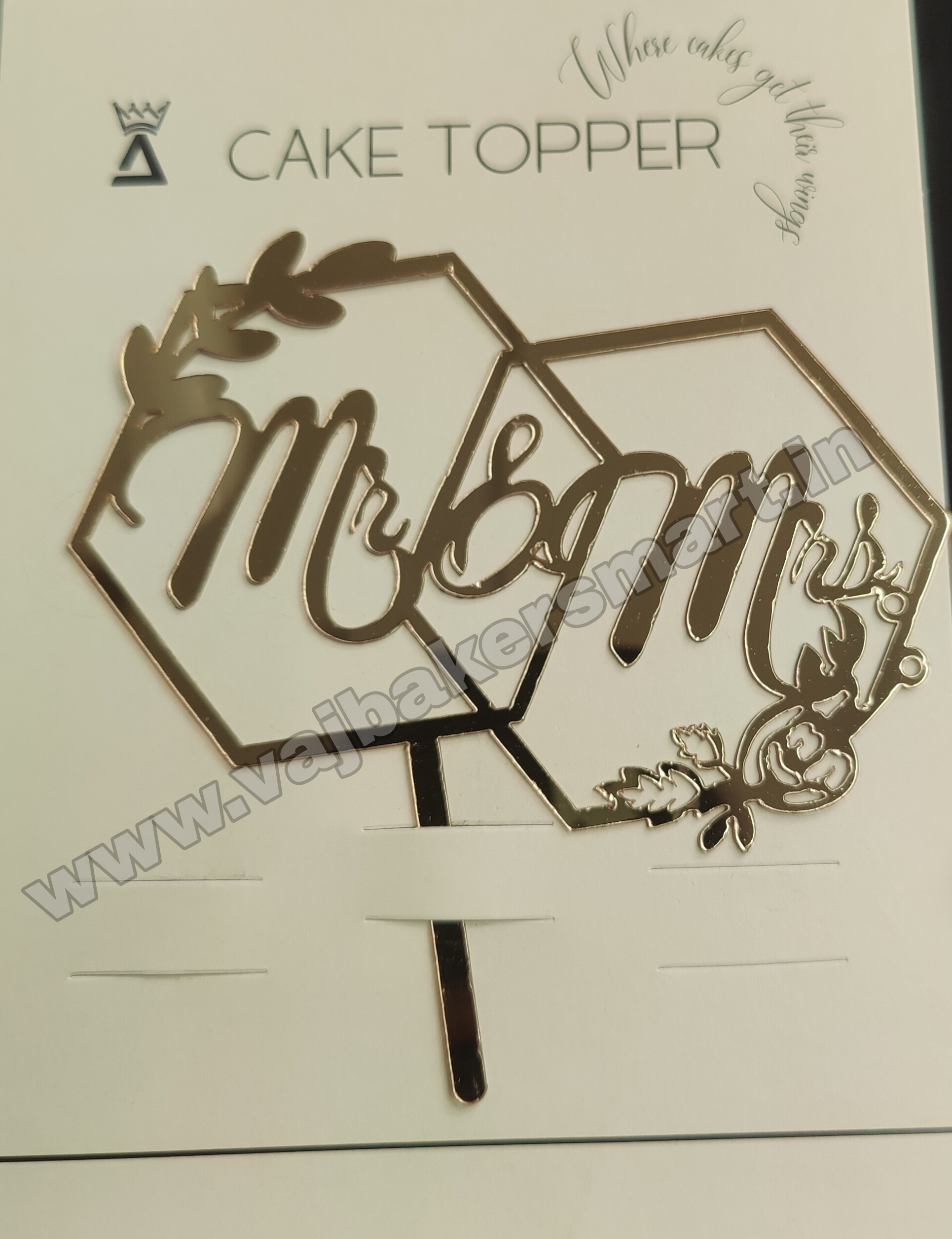 W18 Acrylic Wedding Topper