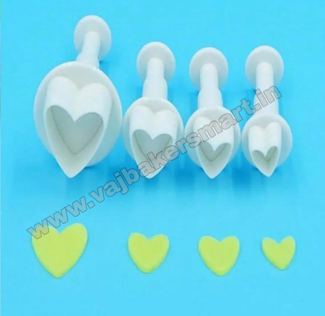 Heart Plunger Cutter (Pack of 4)