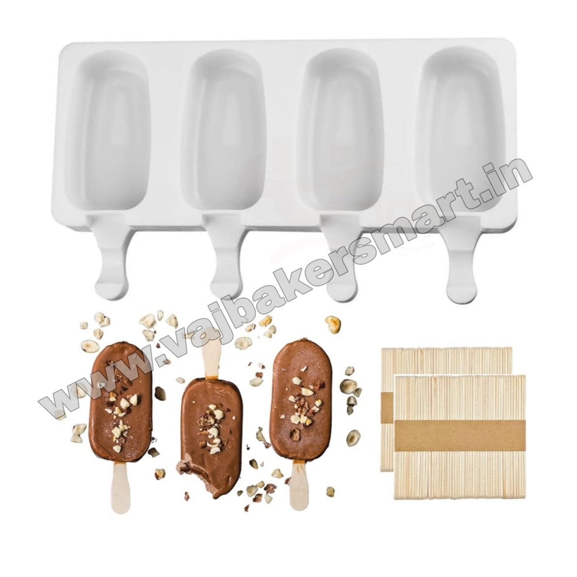 Premium Wooden ICE Sticks (Pack of 50)