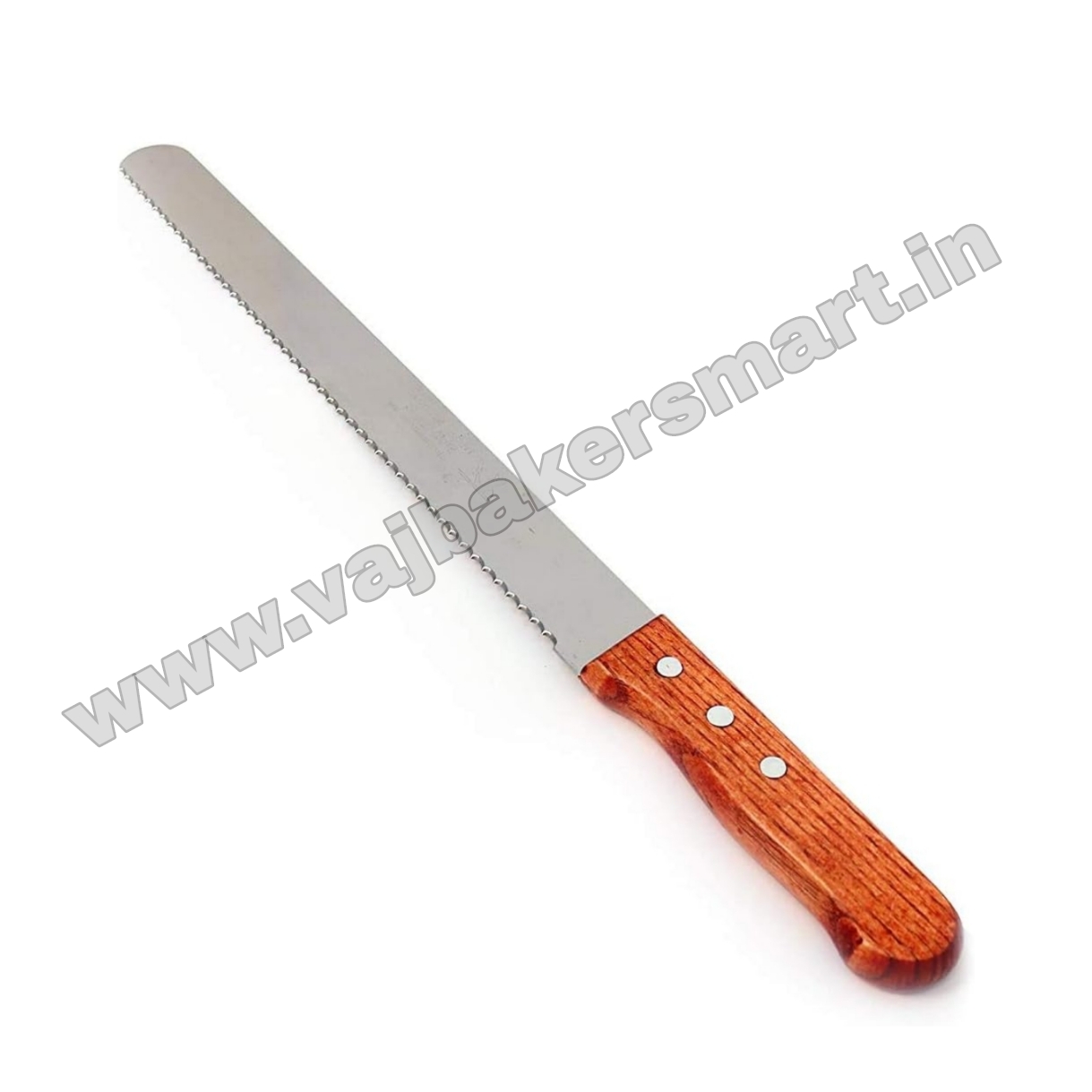 Wooden Handle Serrated Knife 14"
