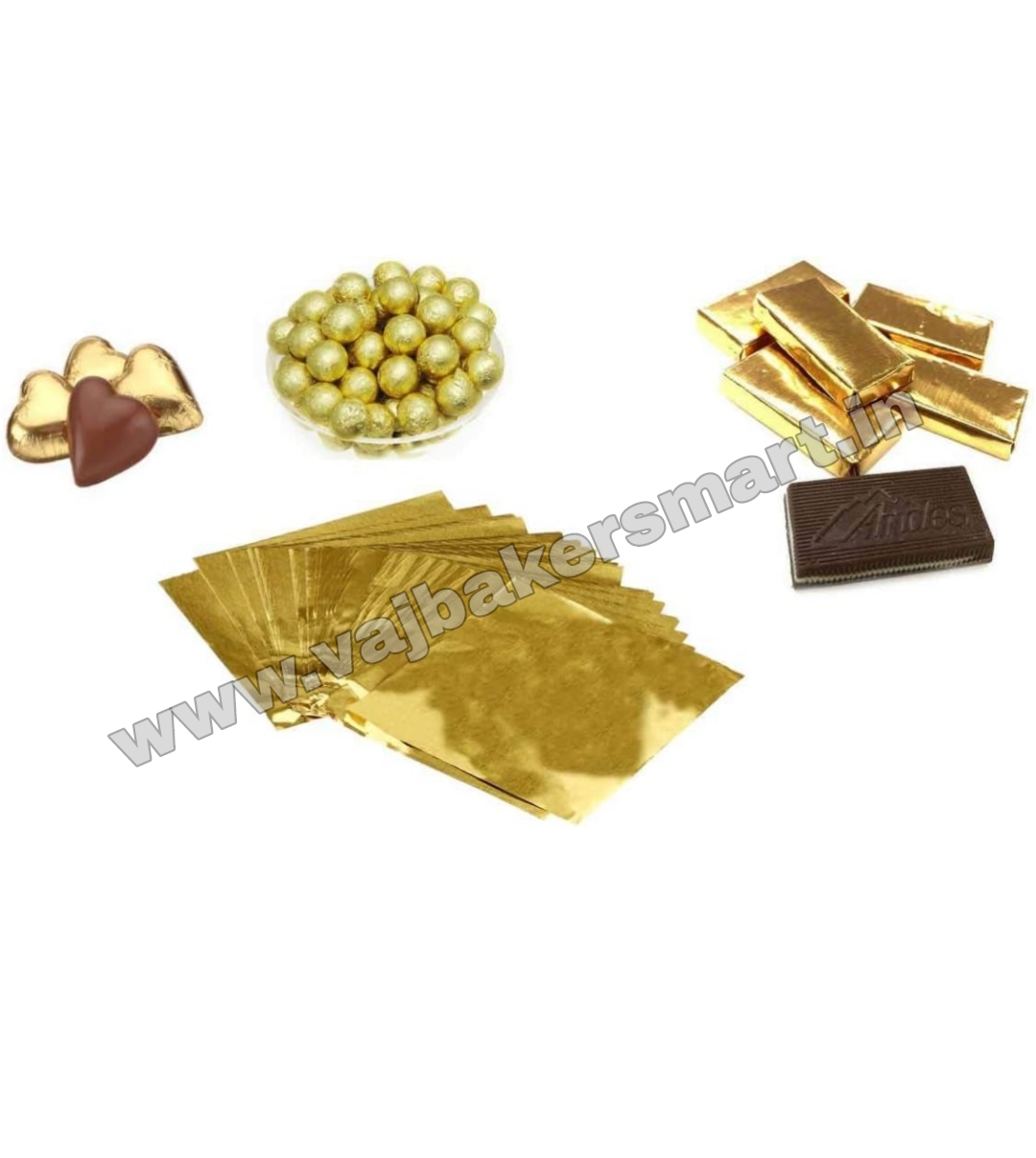 Gold Chocolate Wrapper Aluminum Foil - 8x8cm
