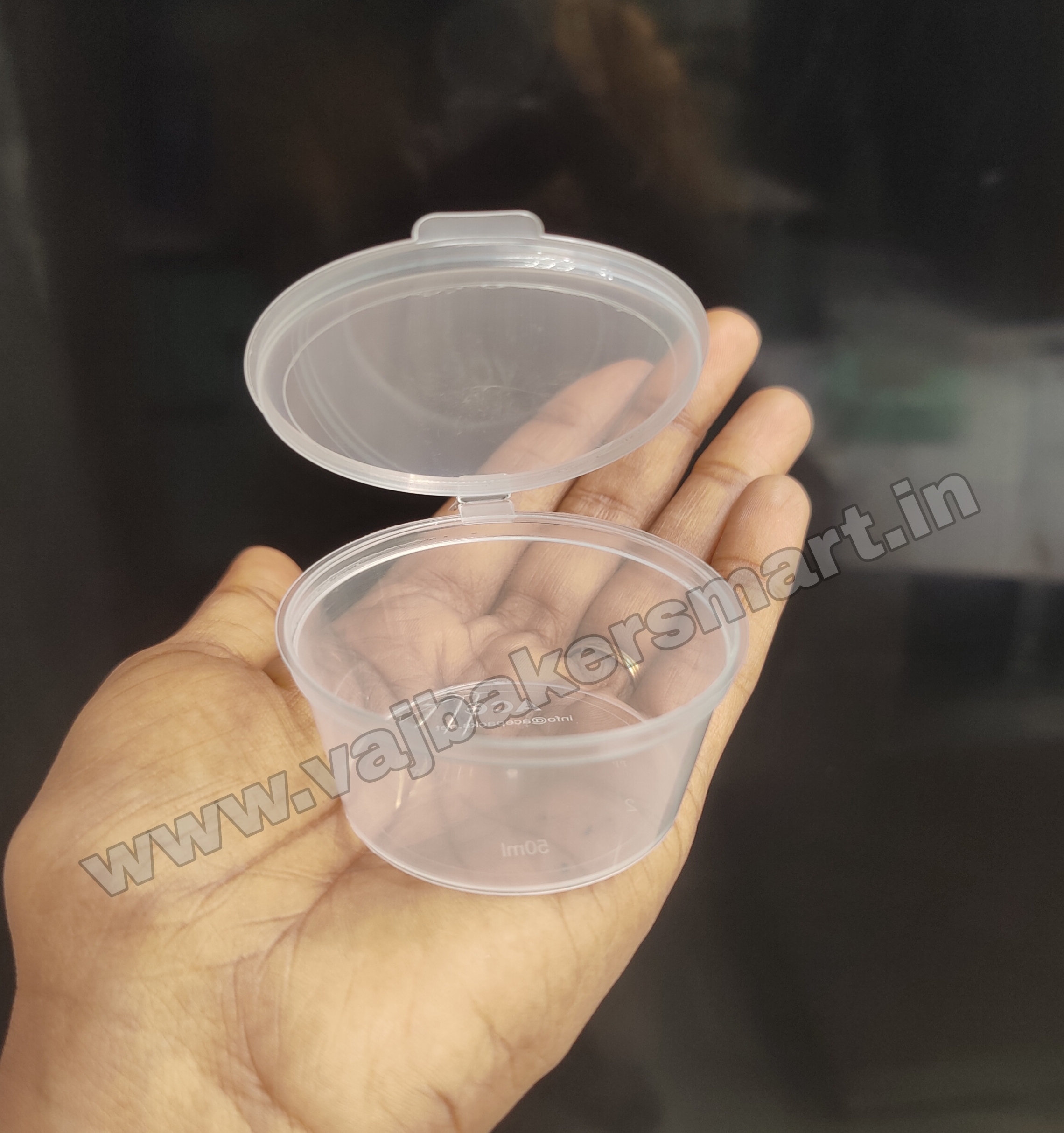 50ml PVC Container with Lid (Pack of 5)