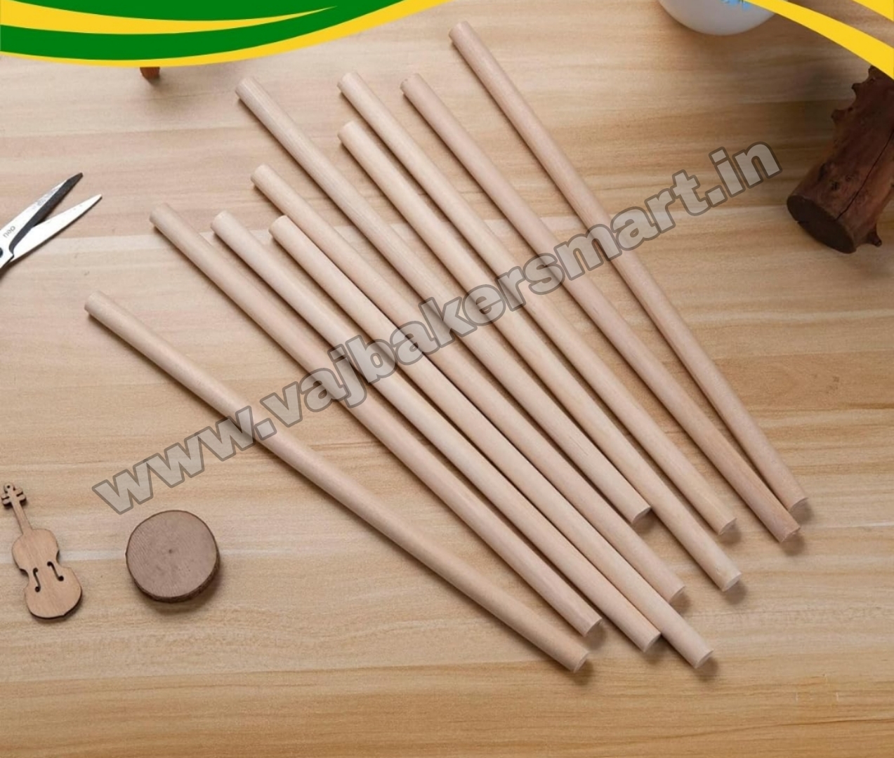 Bamboo Stick 12" Wooden Dowels